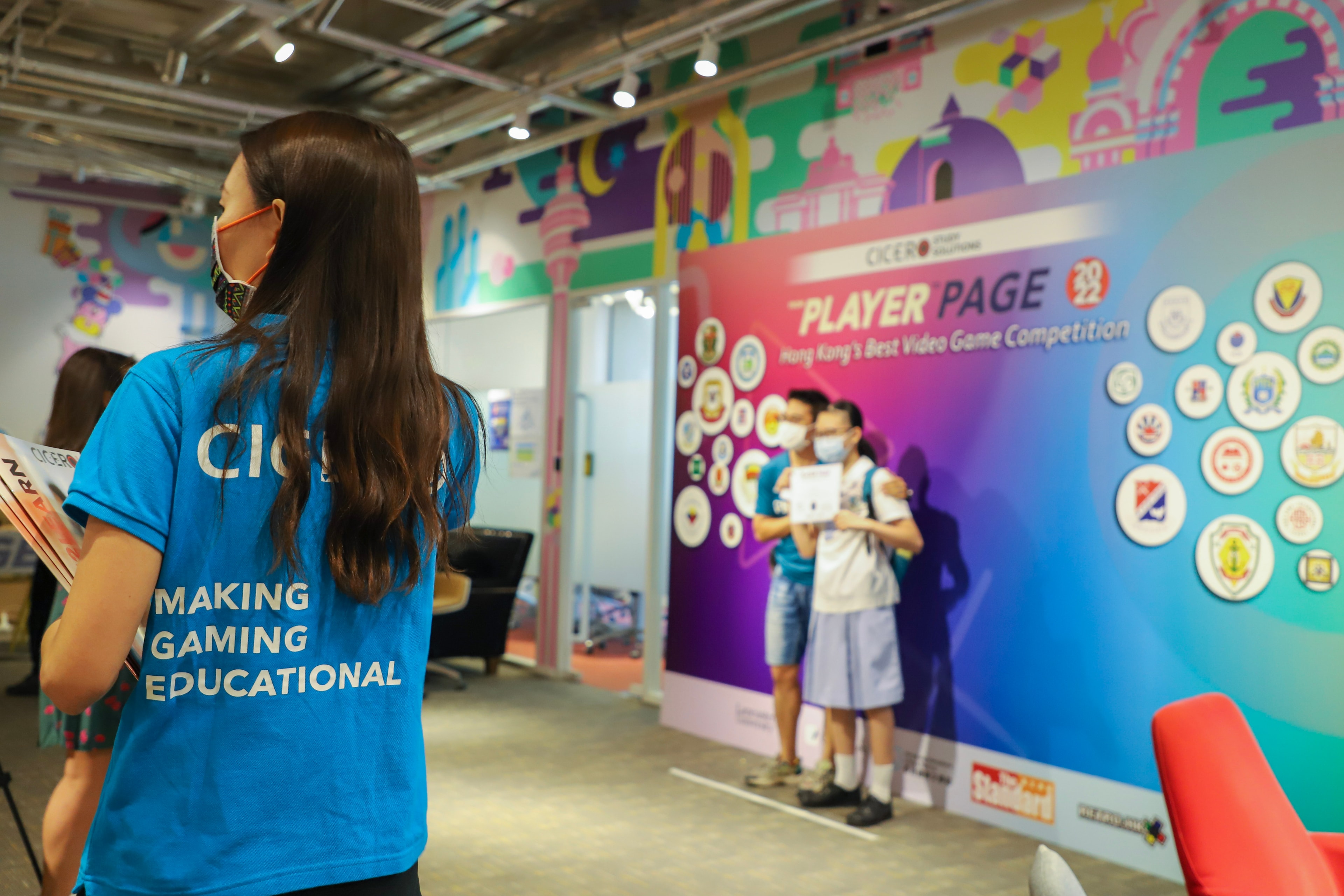 Gaming education event with staff and participants