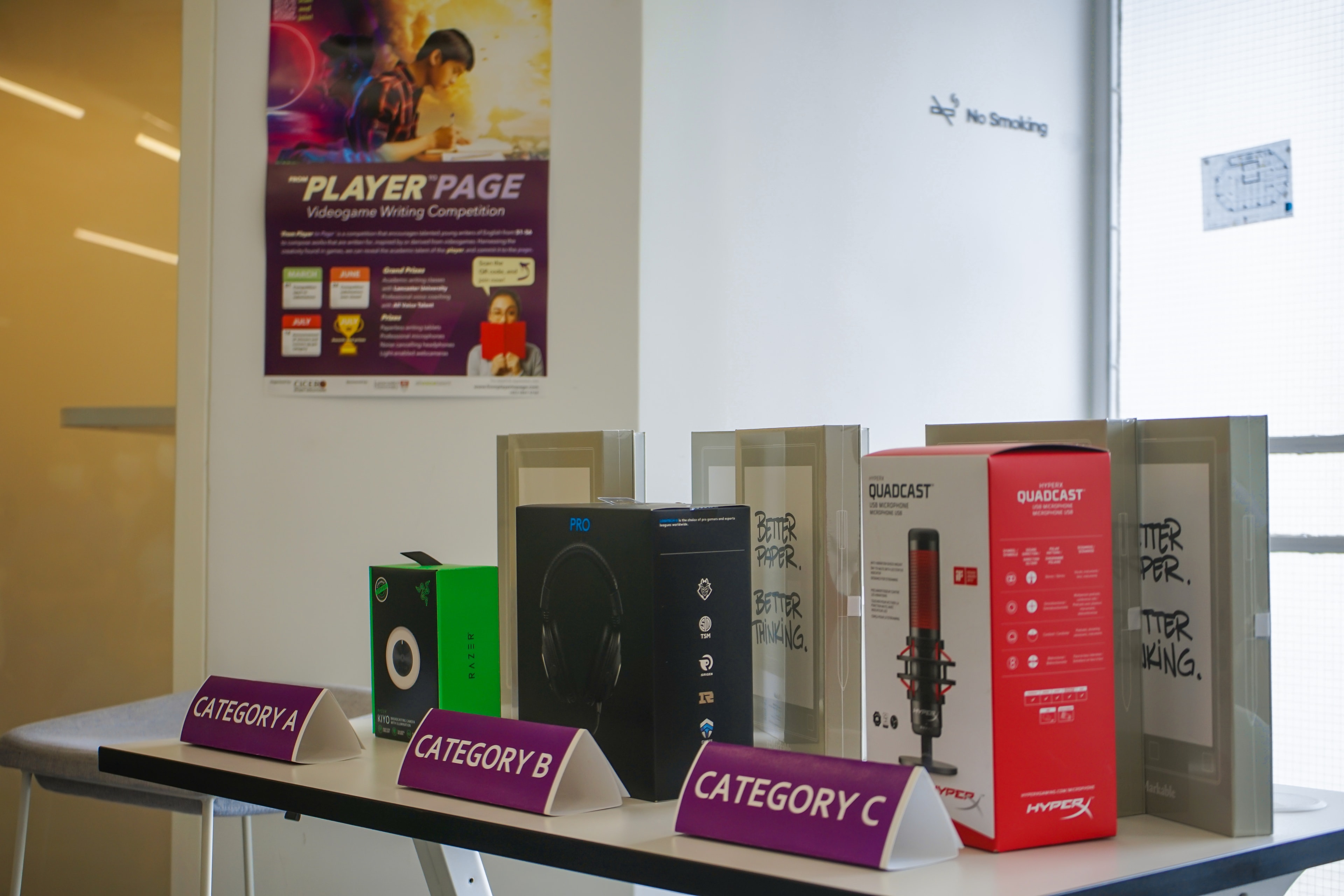 Gaming peripherals on display at the event