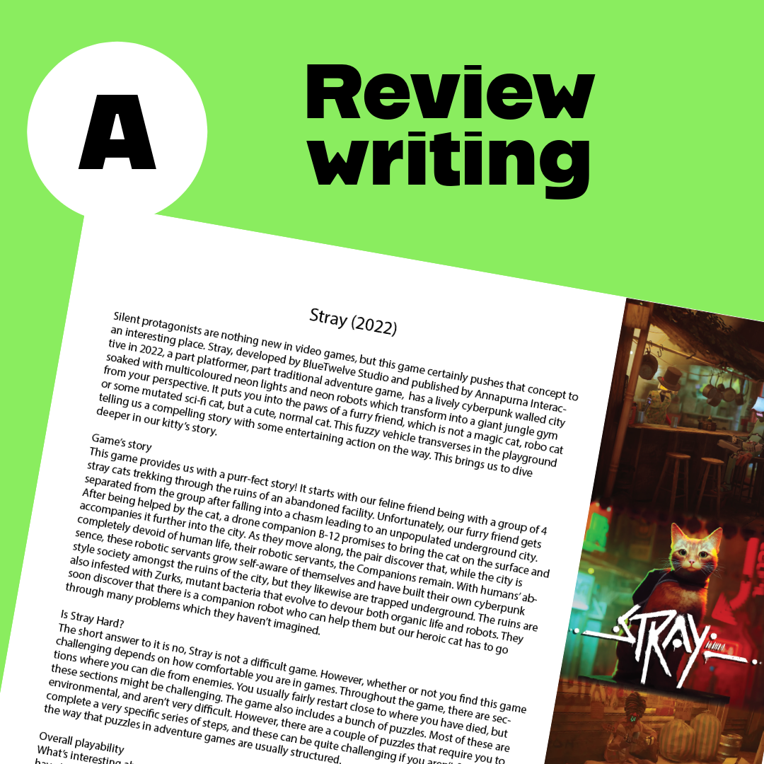 Student game review article