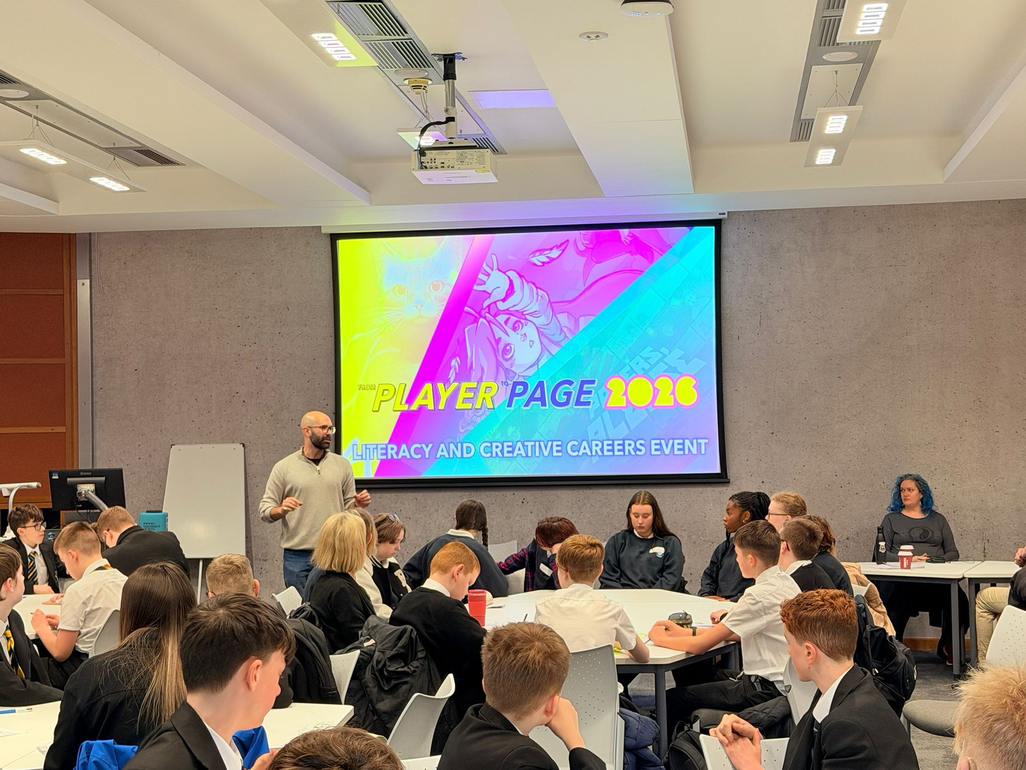 Students at the From Player to Page event